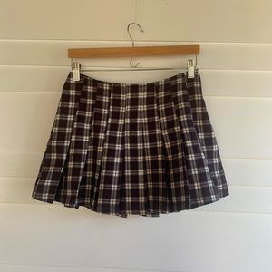 Plaid schoolgirl skirt